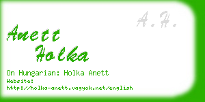 anett holka business card